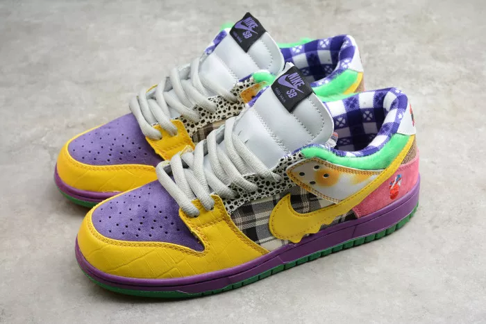 Cheap TB Nike SB Dunk Low Pro IW Purple Yellow-Violet-Pink 318403-137 0112