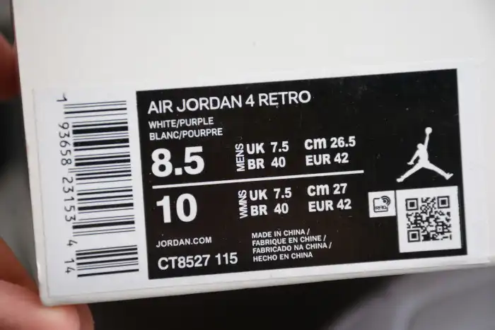 Rep TB Air Jordan 4 Court Purple CT8527-115 0123