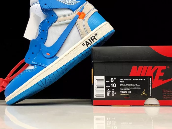 Cheap TB Off-White Air Jordan 1 Powder Blue UNC AQ0818-148 0118