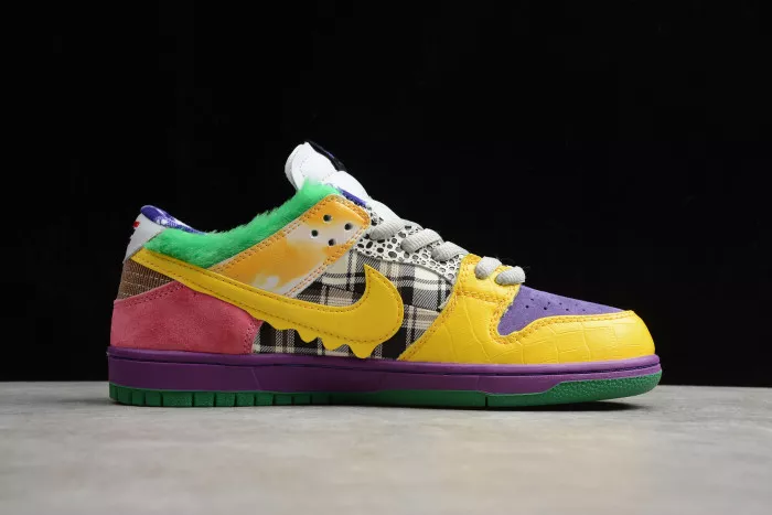 Cheap TB Nike SB Dunk Low Pro IW Purple Yellow-Violet-Pink 318403-137 0112