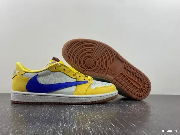 Reps TB Jordan Air 1 DZ4137-700 Canary Low OG x Travis Scott 0223