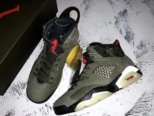 Reps TB 6 Olive Air Travis CN1084-200 Medium Jordan Scott x 0222