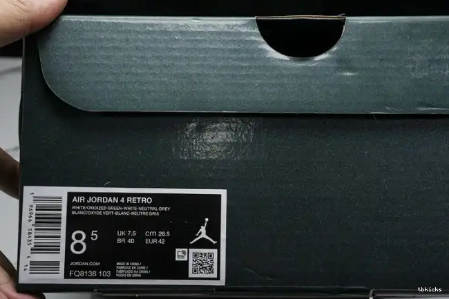 Rep TB FQ8138-103 Green Air Jordan 4 Oxidized 0220