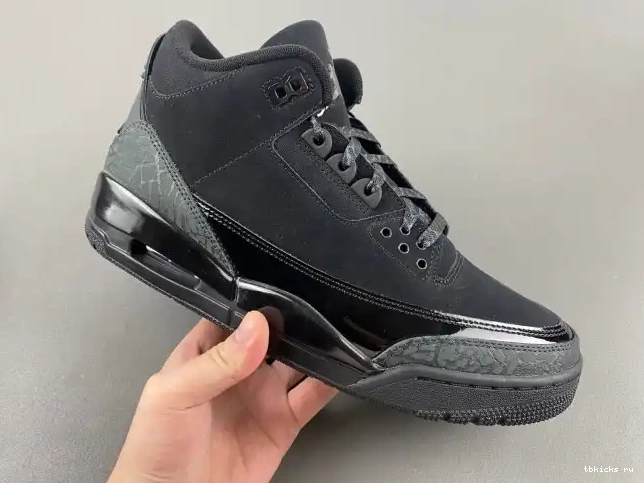 Reps TB Jordan Black 3 Cat Air CT8532-001 0226