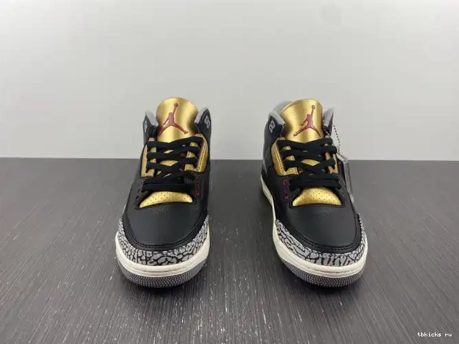 Rep TB Air CK9246-067 Jordan WMNS Black Gold 3 0228