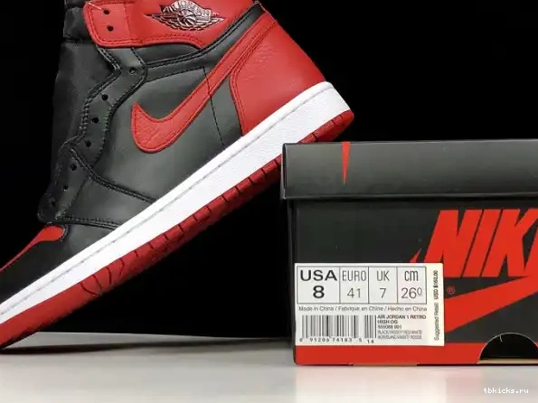 Rep TB Jordan High Banned OG 1 555088-001 Retro Air 0221