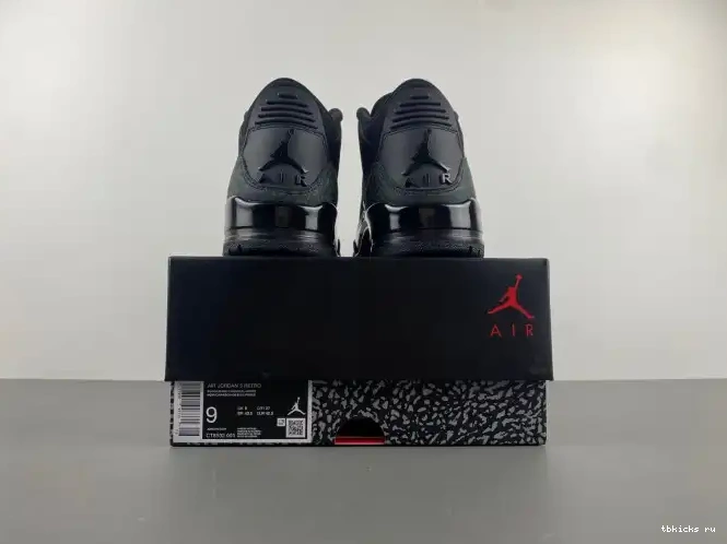 Reps TB Jordan Black 3 Cat Air CT8532-001 0226