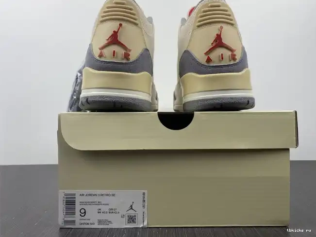 Rep TB DH7139-100 Jordan Retro 3 Air Muslin 0302